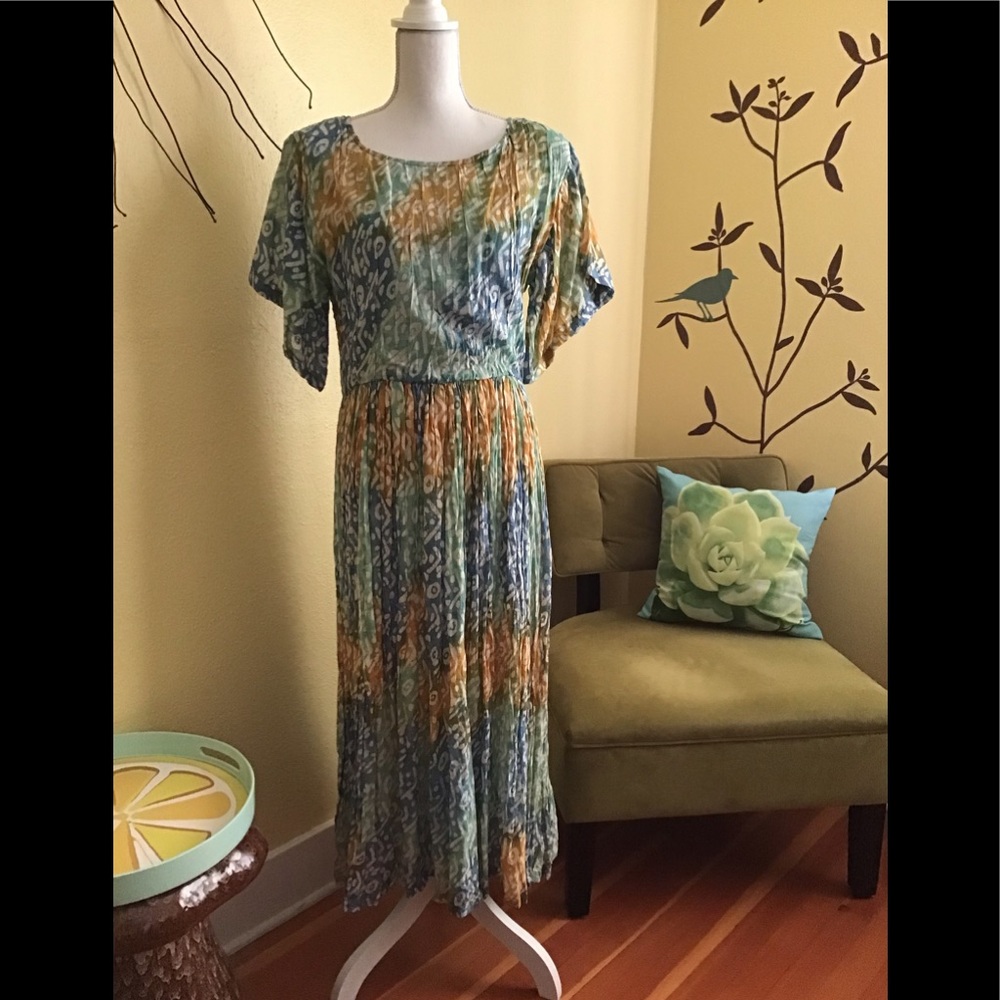 Vintage Pier 1 Passports Maxi Dress - Small